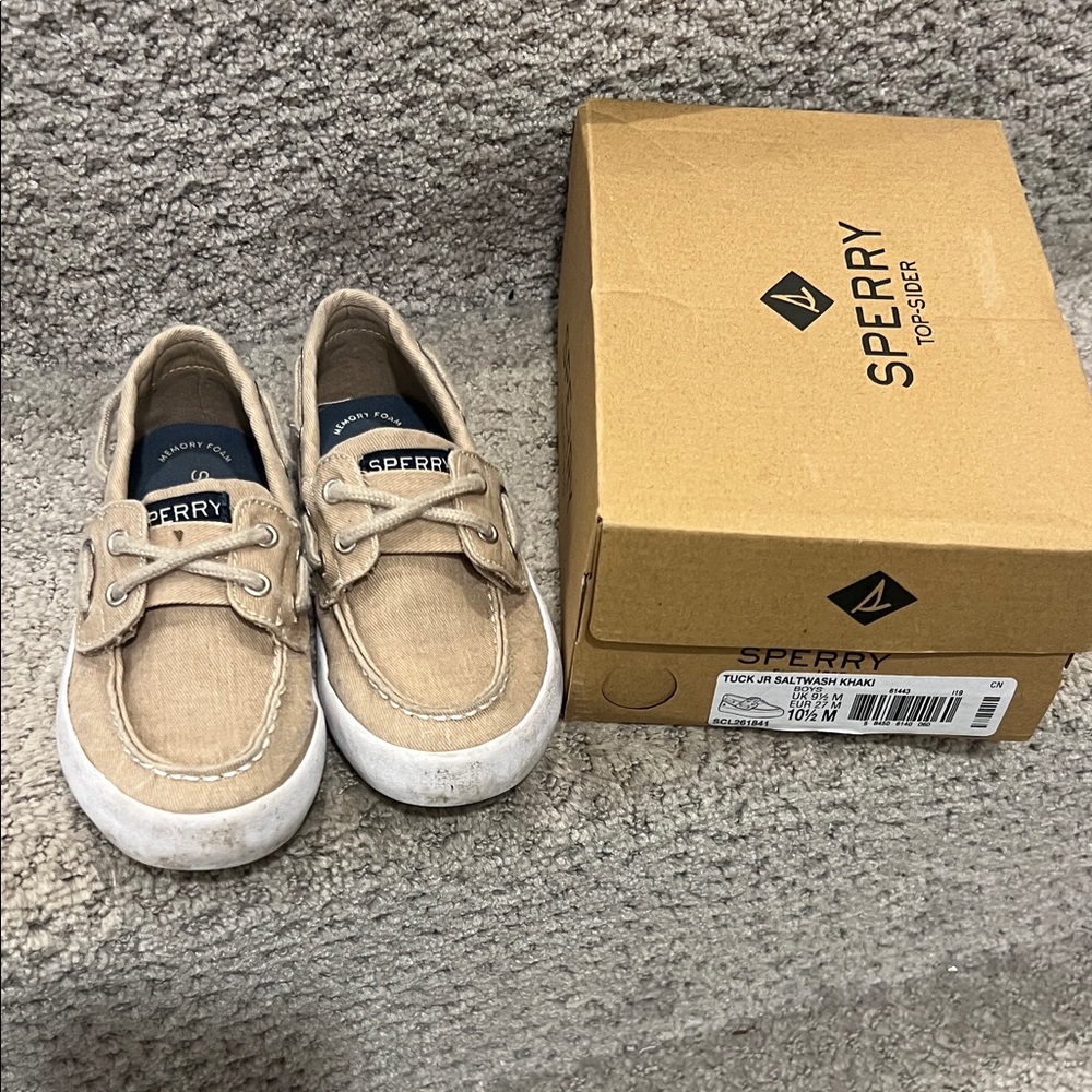 Sperry Kids Beige Moccasins